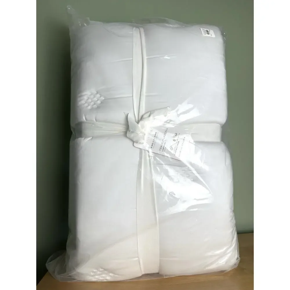 NWT Pottery Barn Tencel Lyocell Comforter~King/Cal King~White